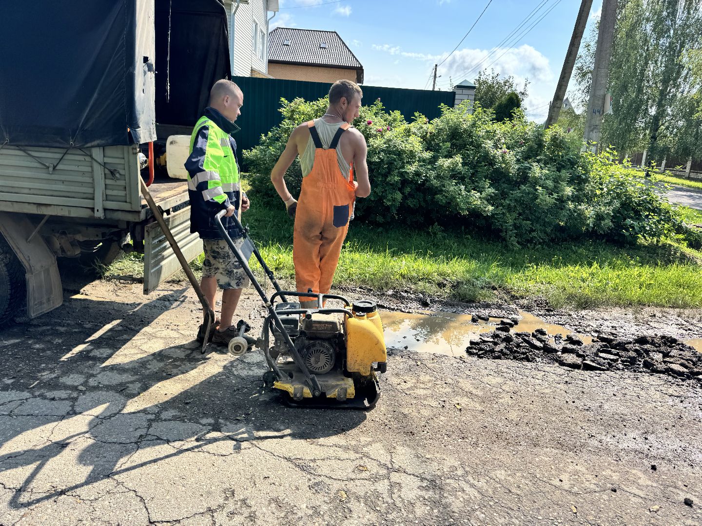 шаховская, ямочный ремонт, ямочный ремонт дорог, горячий асфальт,