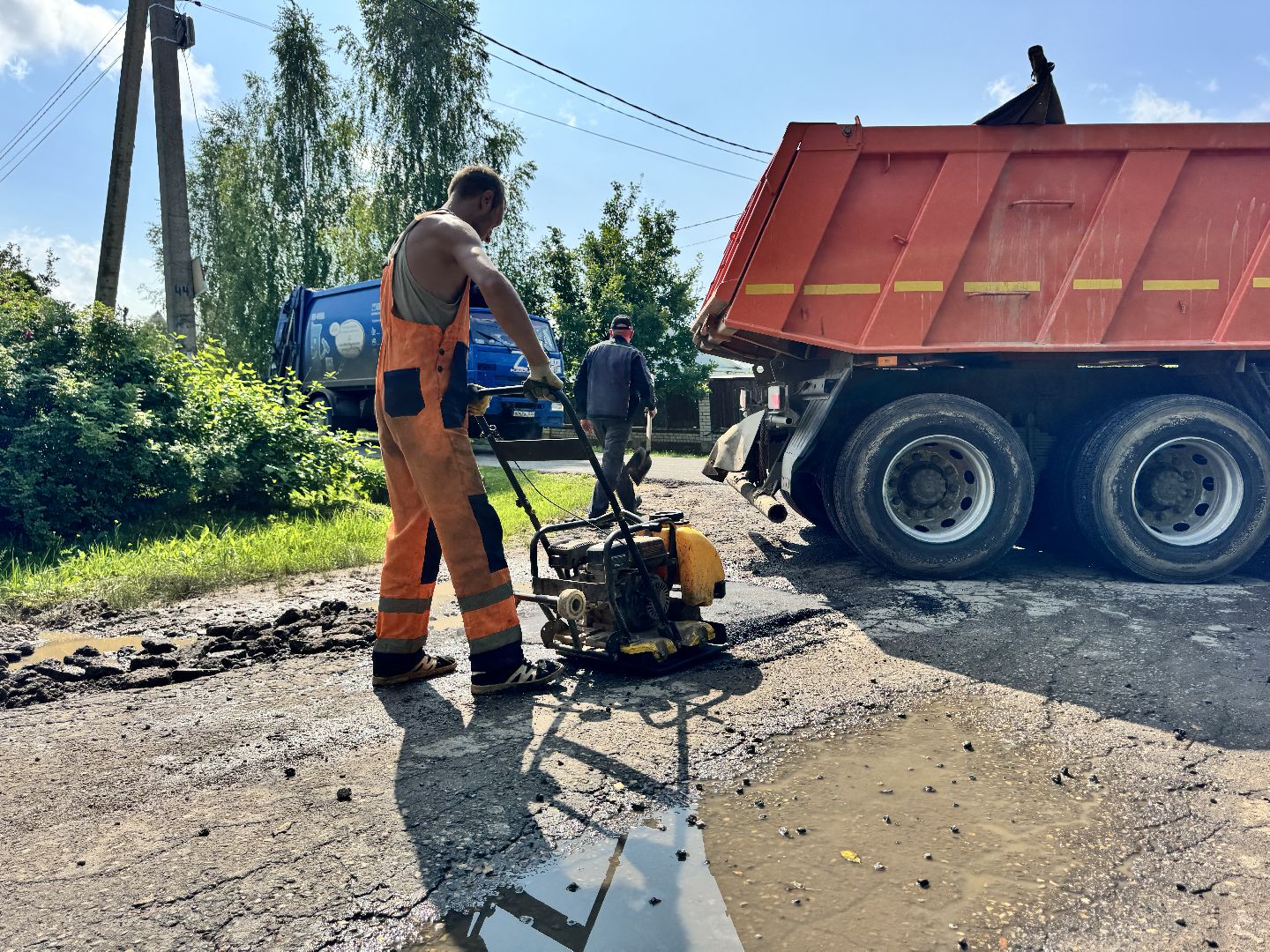 шаховская, ямочный ремонт, ямочный ремонт дорог, горячий асфальт,