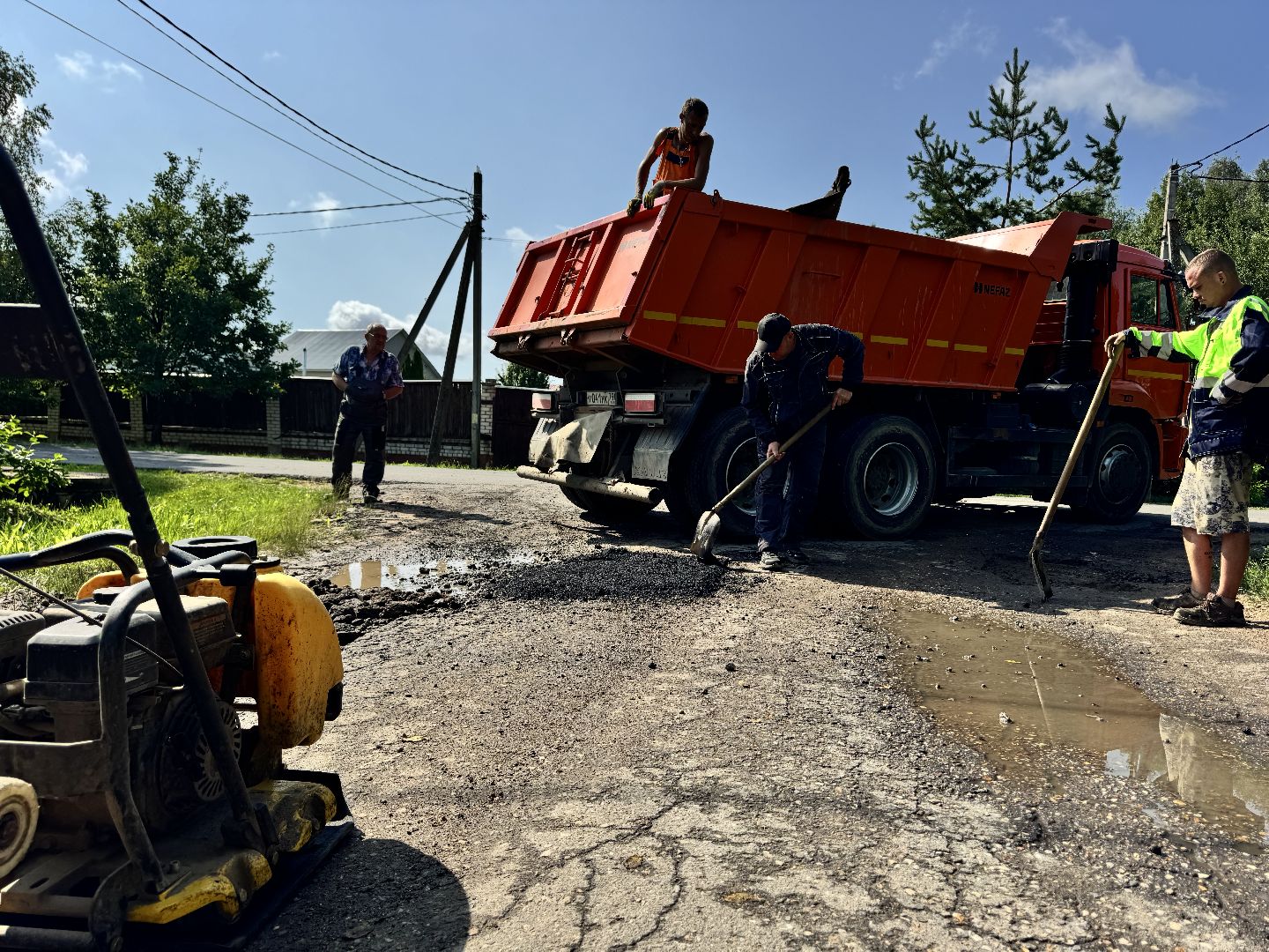 шаховская, ямочный ремонт, ямочный ремонт дорог, горячий асфальт,