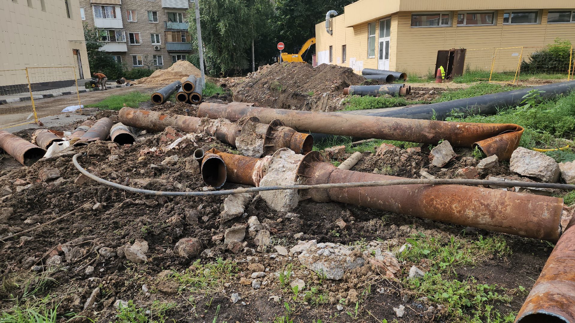 щёлково, замена труб, реконструкция трубопровода,