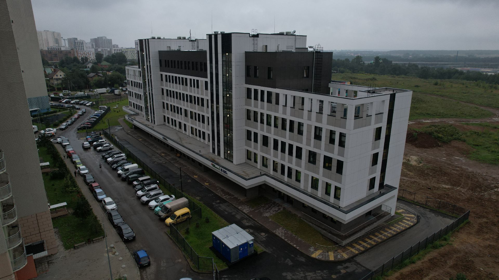 видео с коптера, поликлиника в видном, новая поликлиника, медицина видное,