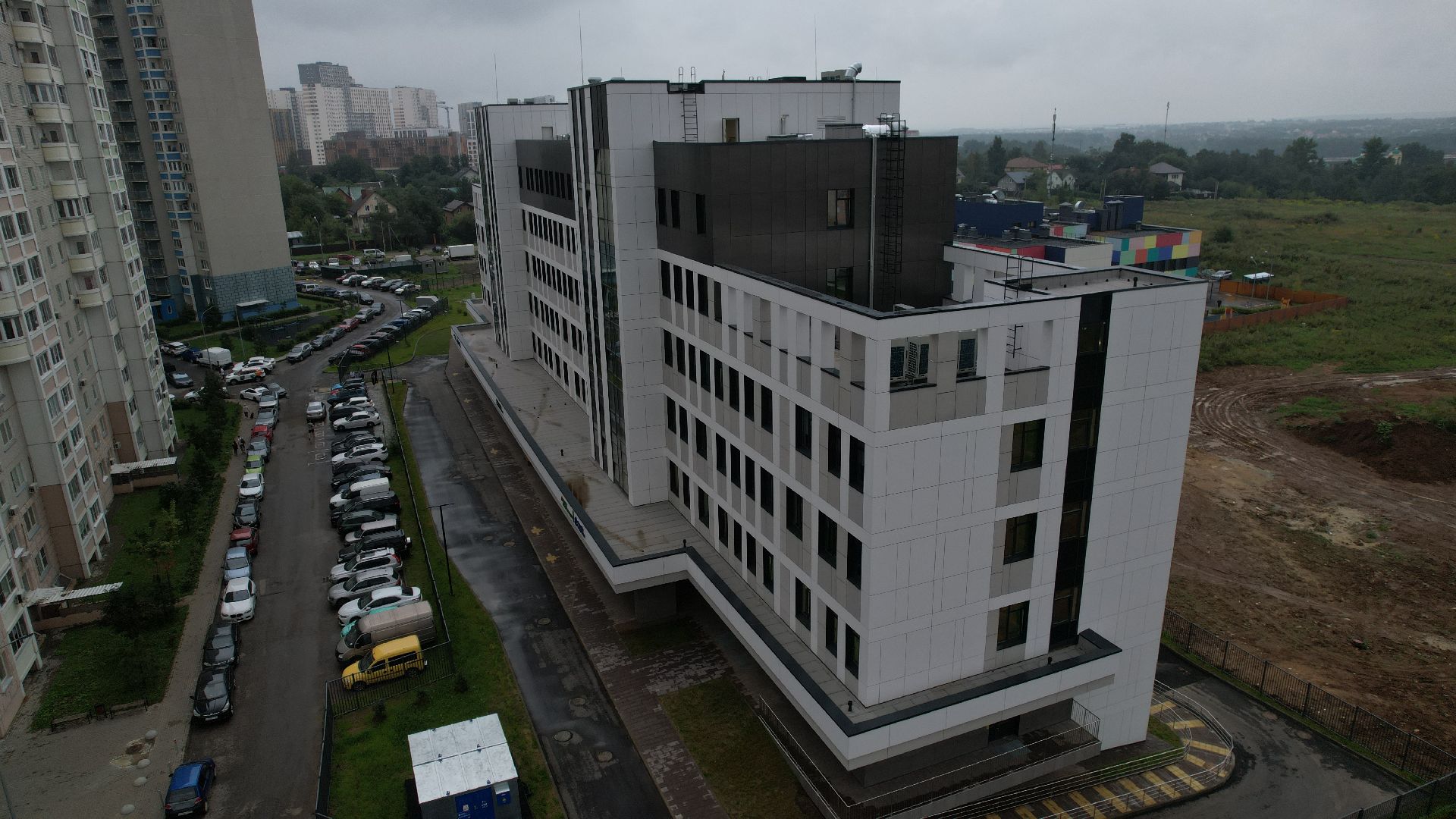 видео с коптера, поликлиника в видном, новая поликлиника, медицина видное,