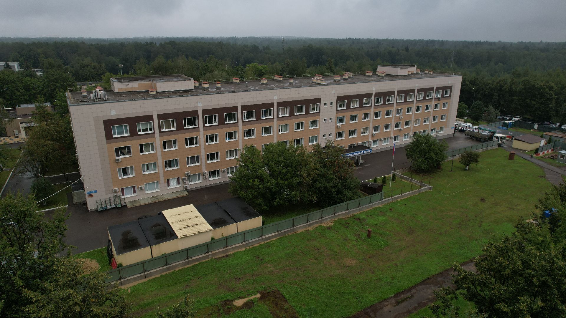 видео с коптера, перинатальный центр видное, новый корпус перинатального центра,