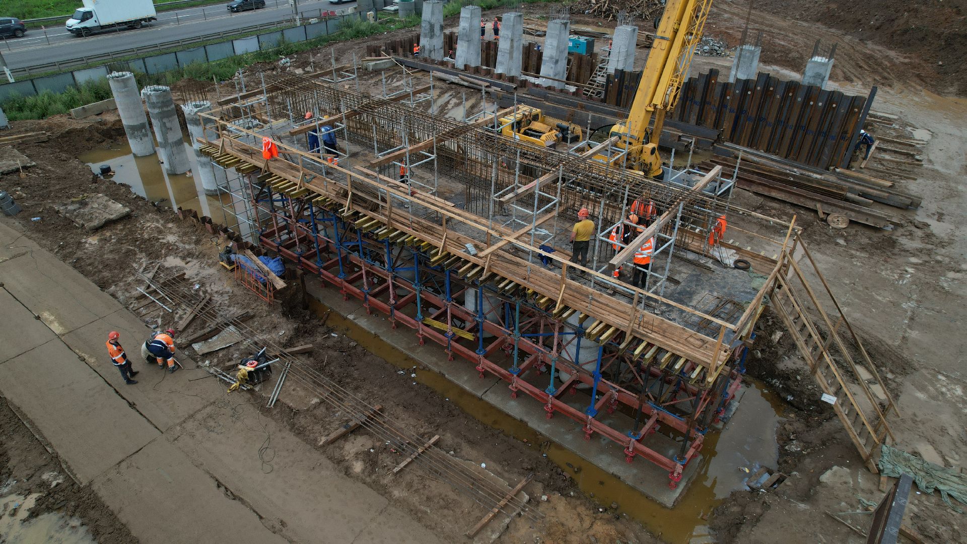 видео с коптера, каширское шоссе, реконструкция каширского шоссе,