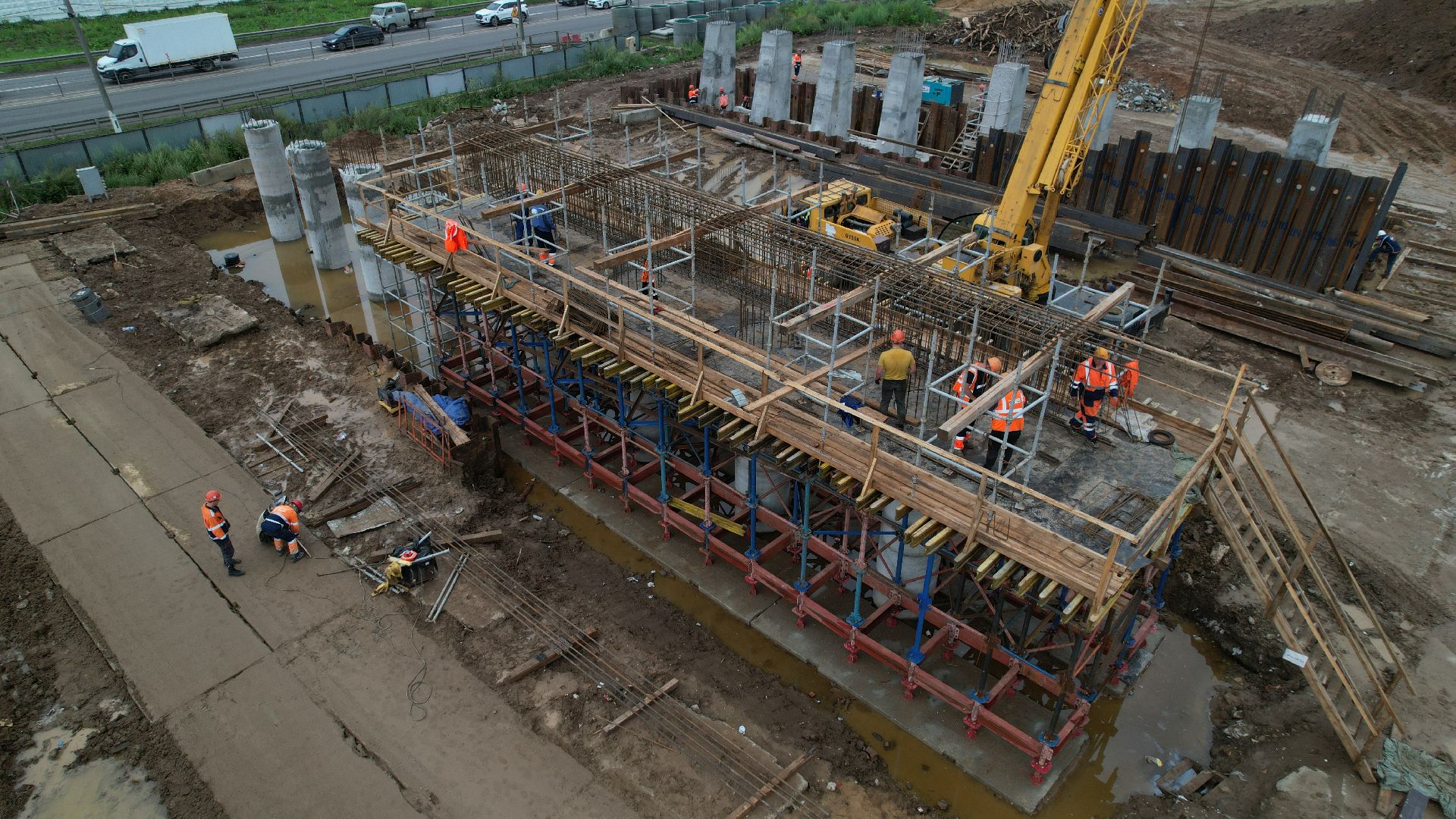 видео с коптера, каширское шоссе, реконструкция каширского шоссе,