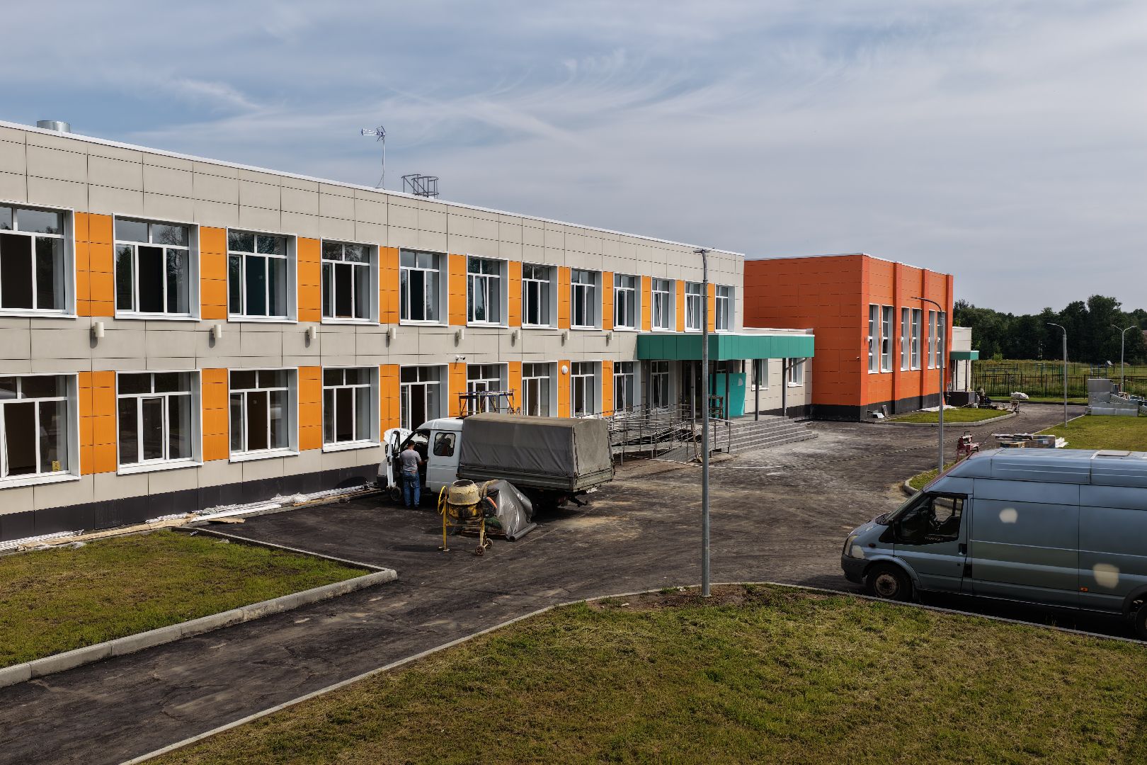 видео с коптера, школа малая дубна,