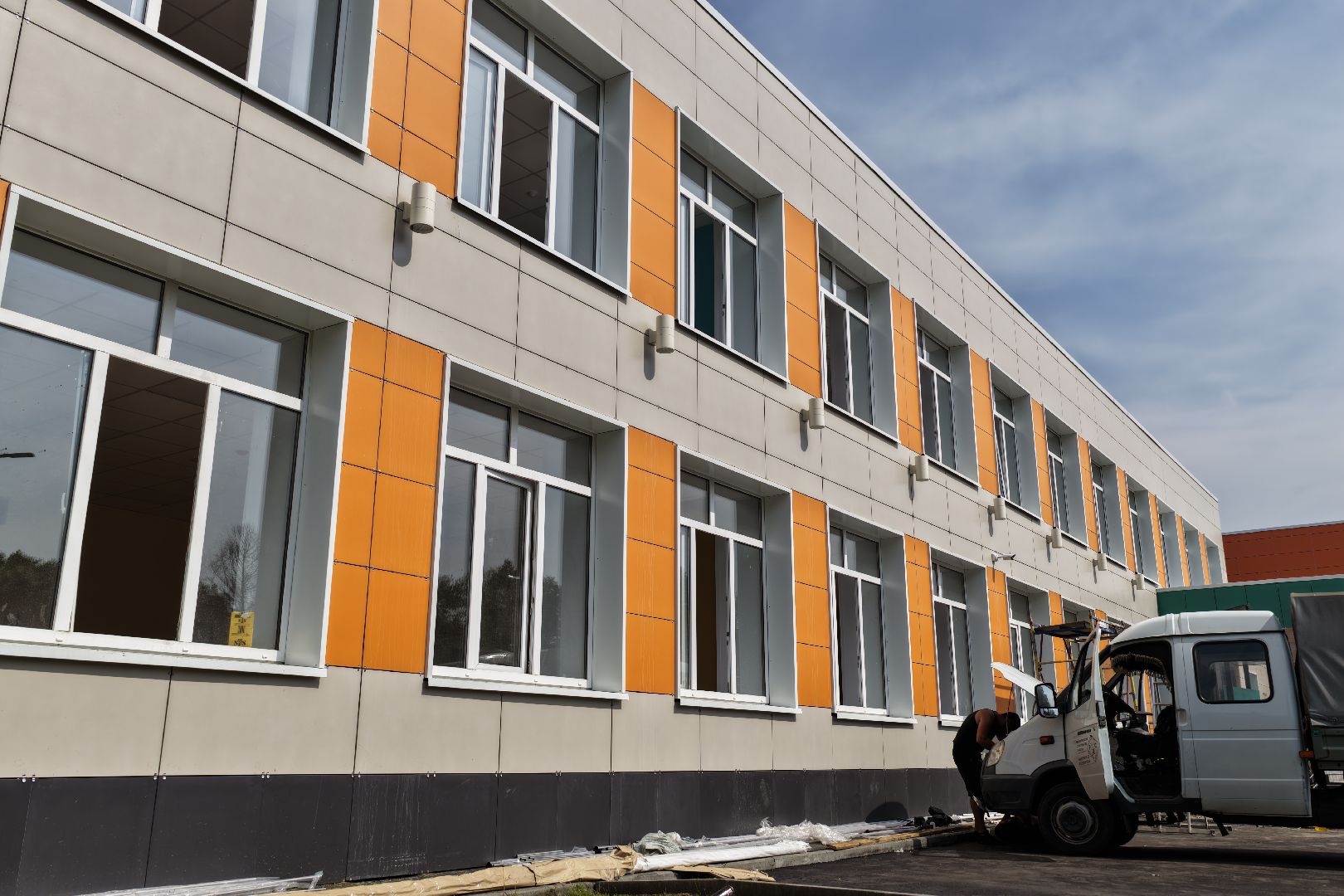 видео с коптера, школа малая дубна,