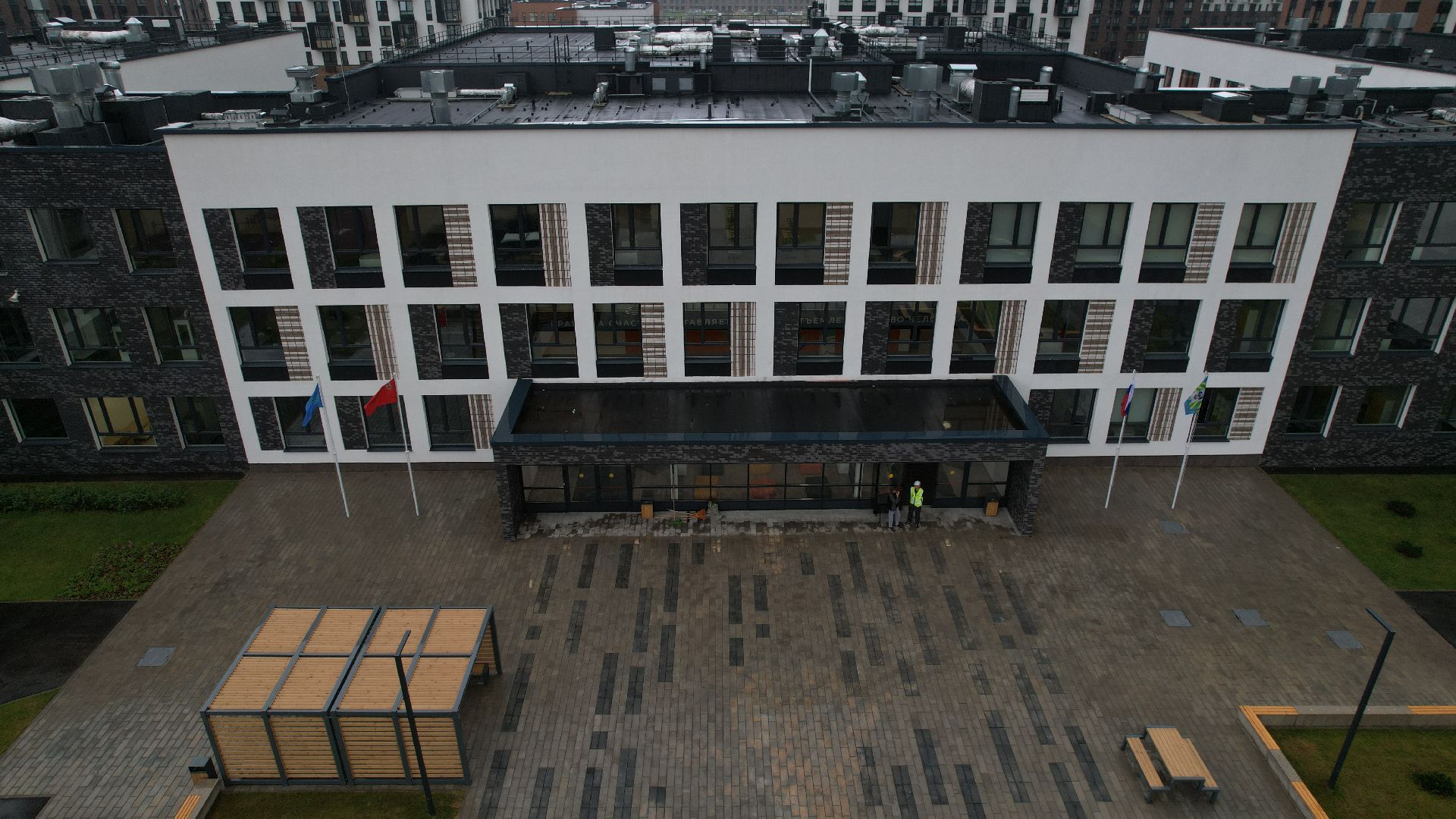 видео с коптера, школа в жк пригород лесное, новая школа в ленинском,