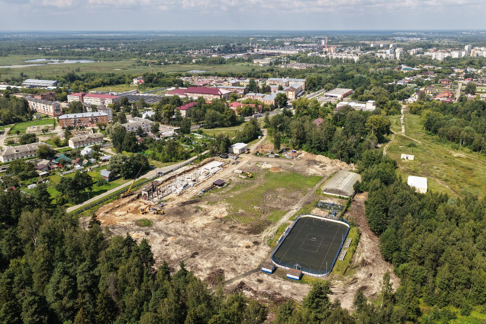 видео с коптера, стадион русич, реконструкция стадиона русич,