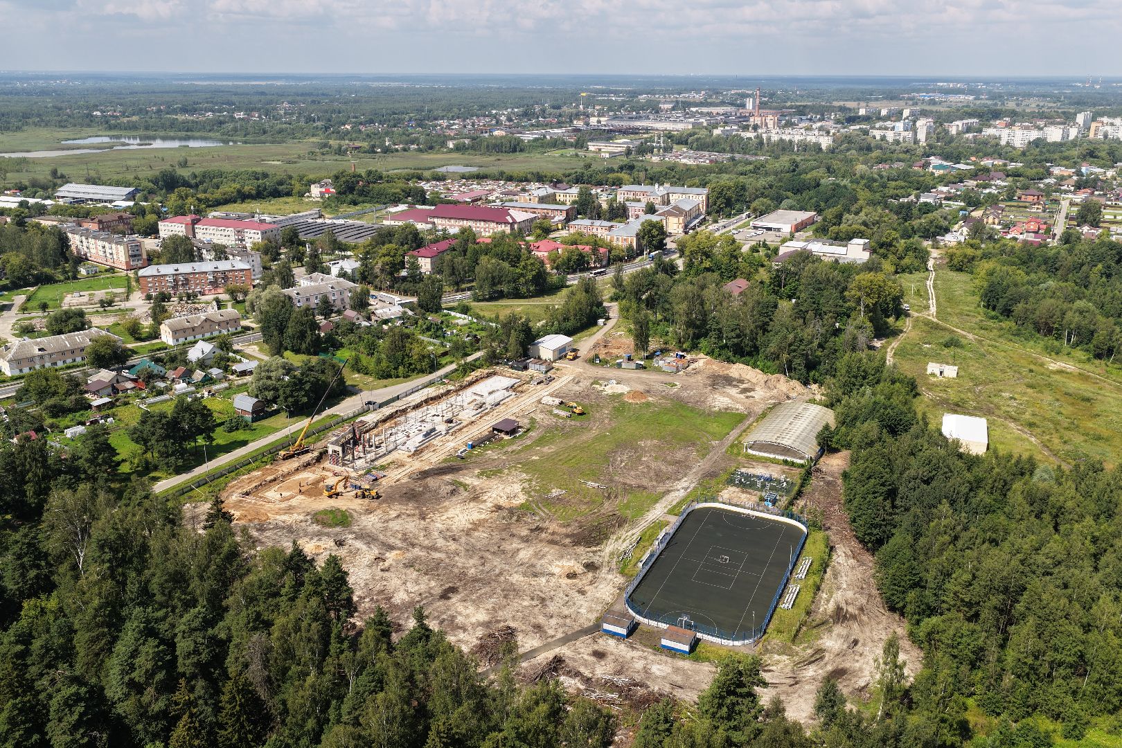 видео с коптера, стадион русич, реконструкция стадиона русич,