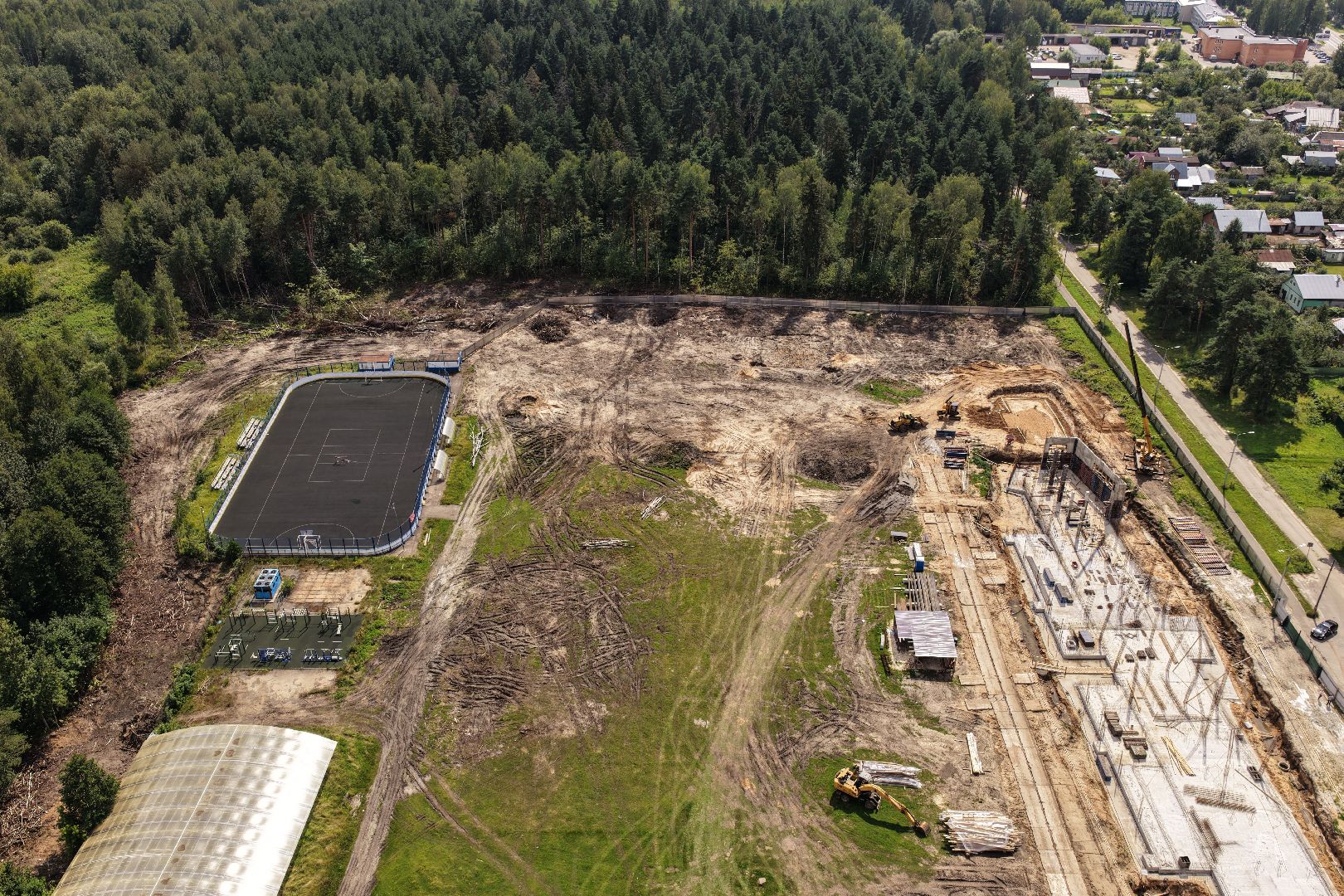 видео с коптера, стадион русич, реконструкция стадиона русич,