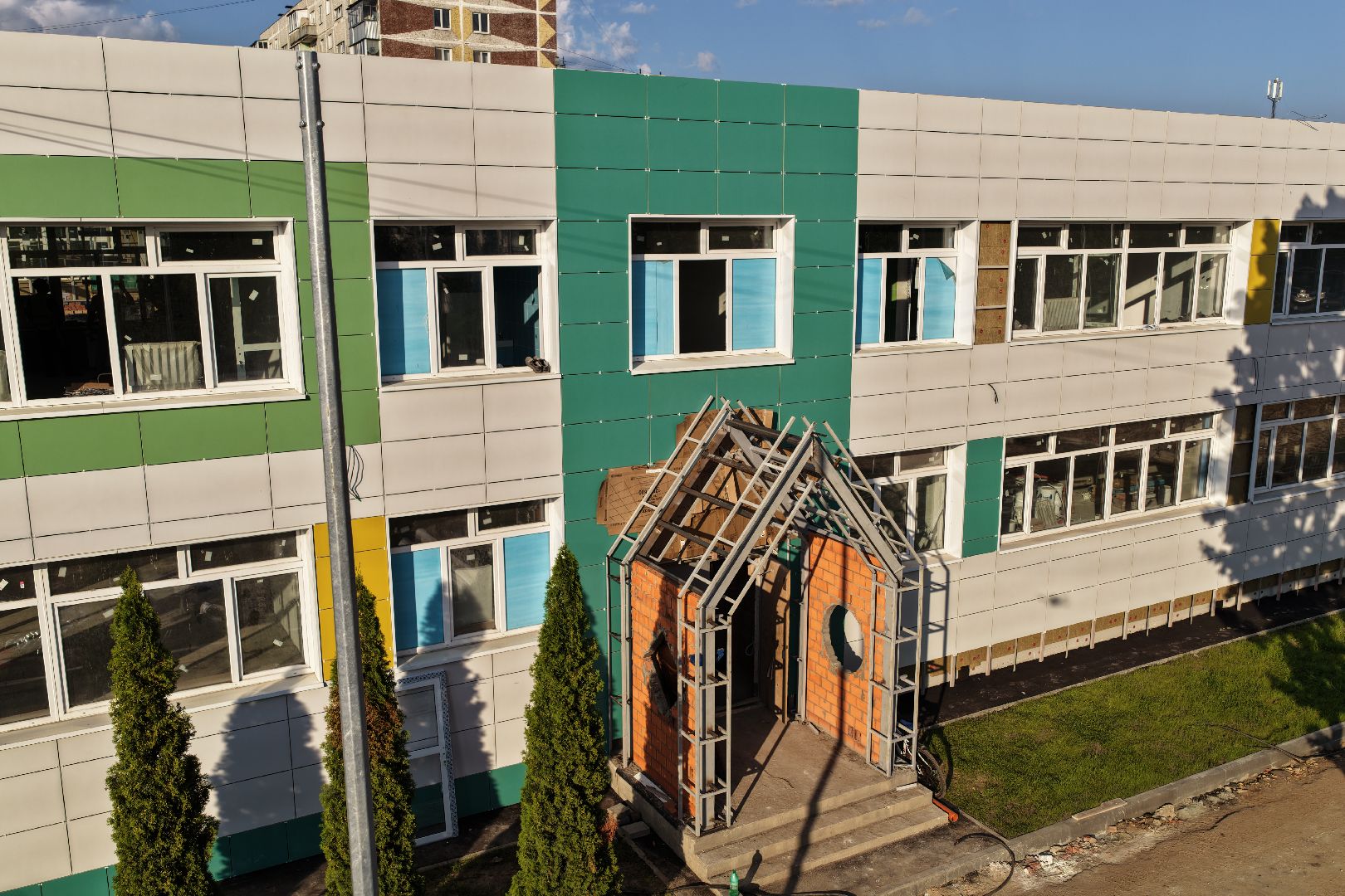 видео с коптера, детский сад 11, детский сад орехово-зуево,