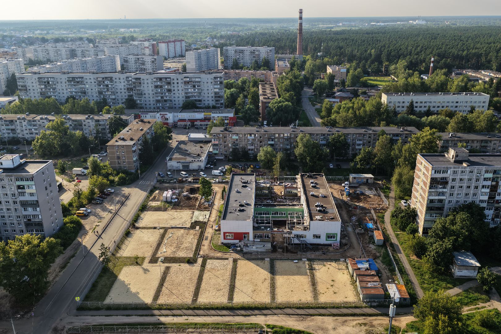 видео с коптера, детский сад 11, детский сад орехово-зуево,