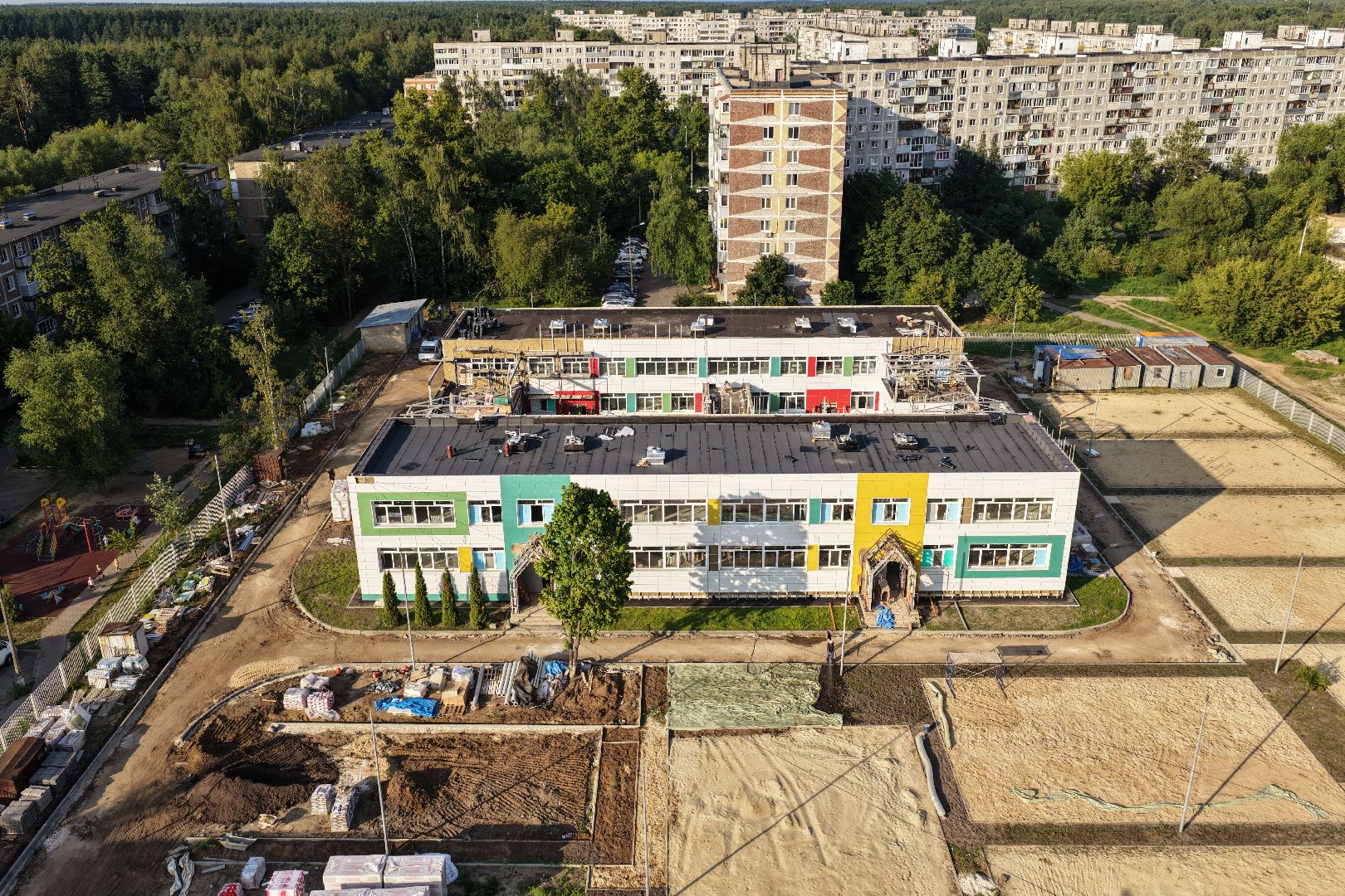 видео с коптера, детский сад 11, детский сад орехово-зуево,