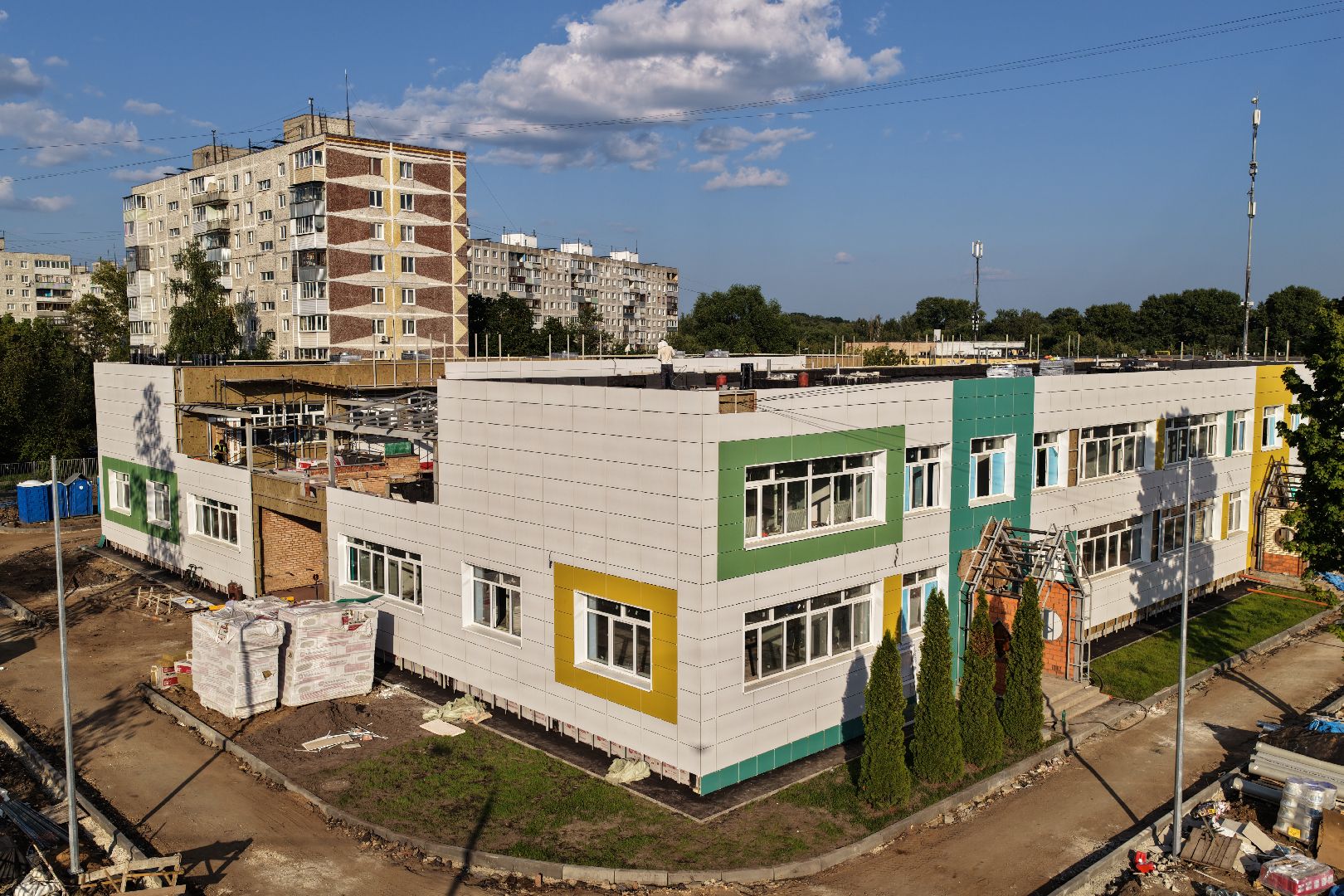 видео с коптера, детский сад 11, детский сад орехово-зуево,