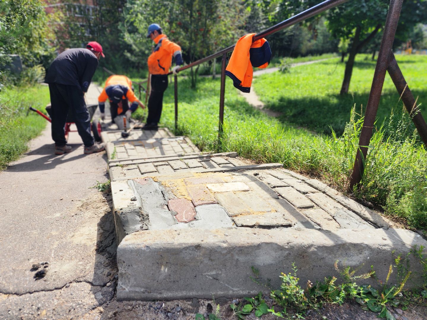 фрязино, ремонт лестницы, благоустройство,