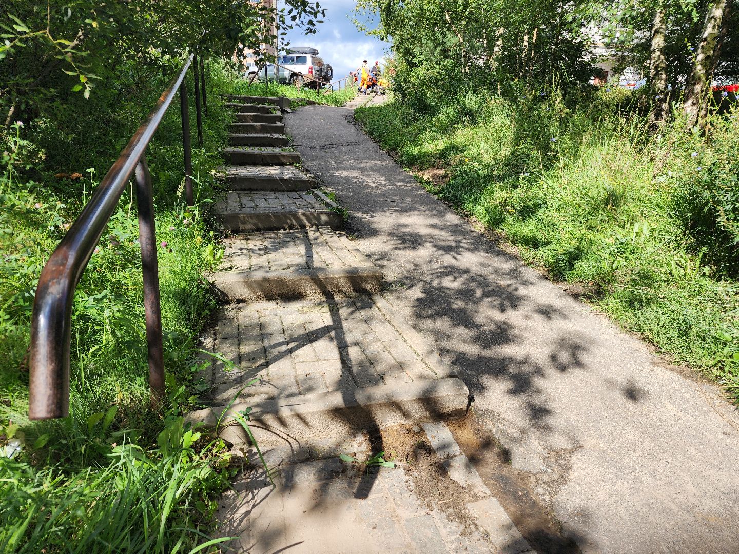 фрязино, ремонт лестницы, благоустройство,