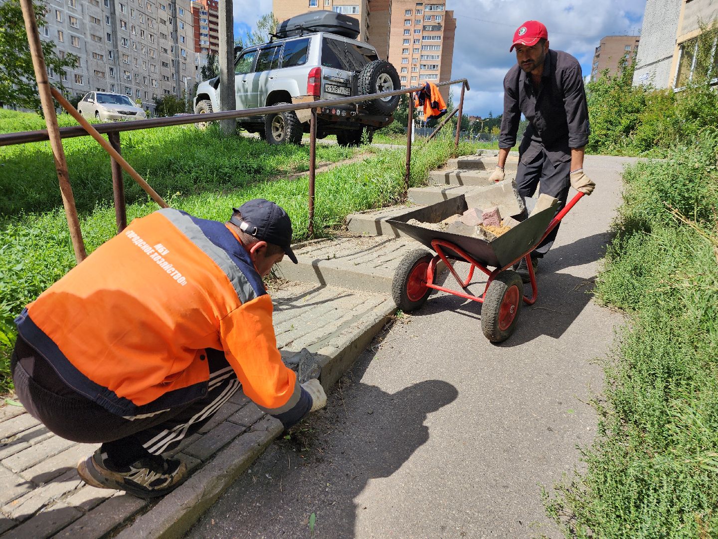 фрязино, ремонт лестницы, благоустройство,
