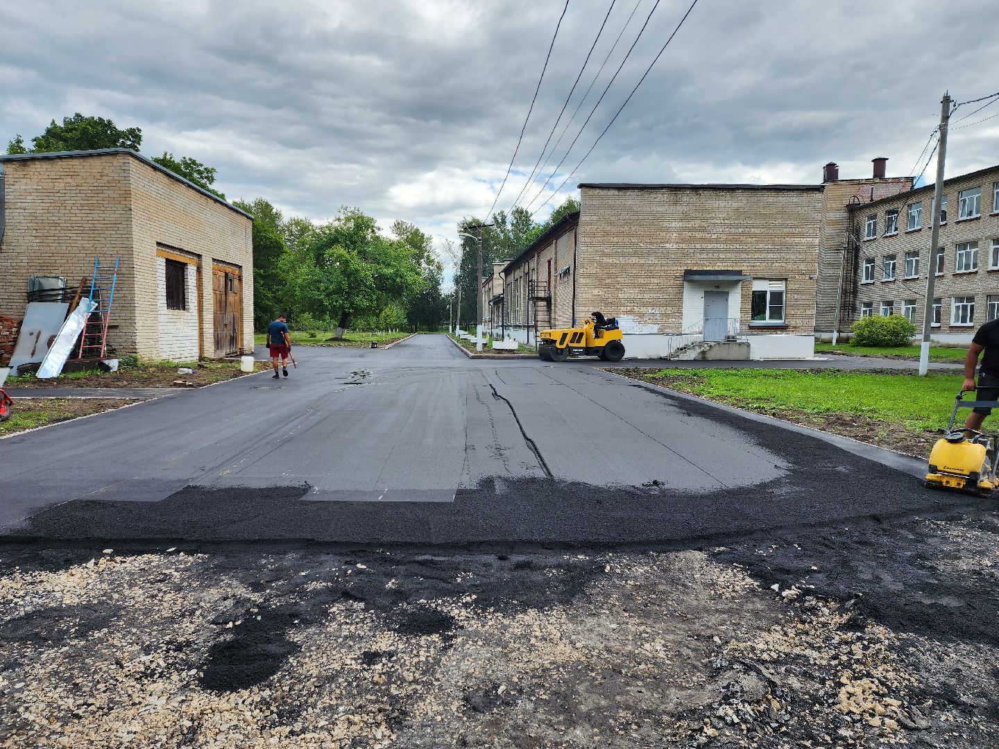 раменское, образование, ремонт образовательных учреждений округа, благоустройство территории второго здания гжельской школы,