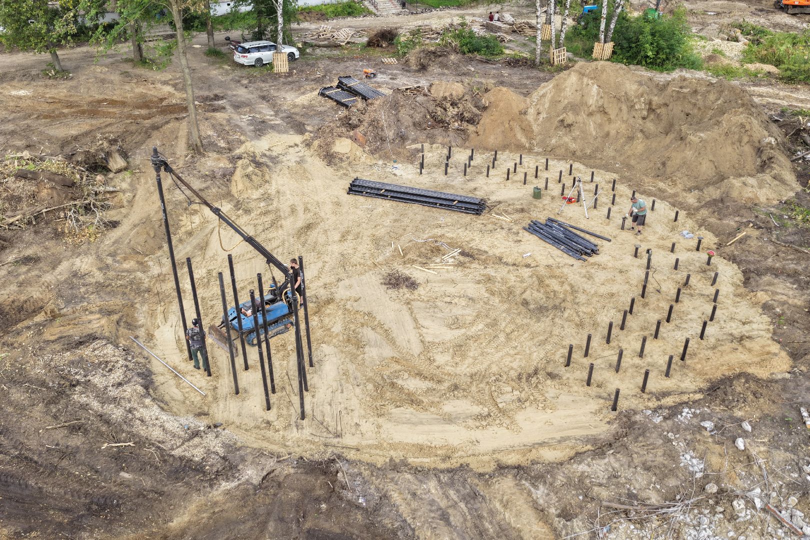 видео с коптера, парк в орехово-зуево, благоустройство орехово-зуево,