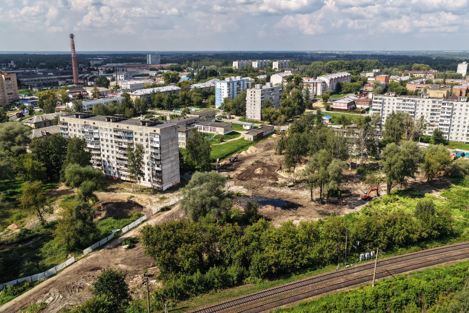 видео с коптера, парк в орехово-зуево, благоустройство орехово-зуево,