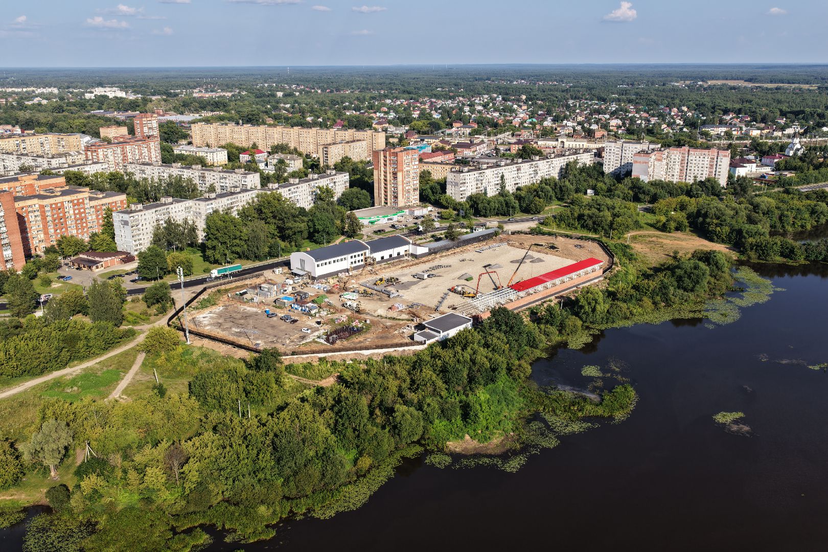 видео с коптера, стадион торпедо, спорт в орехово-зуево,