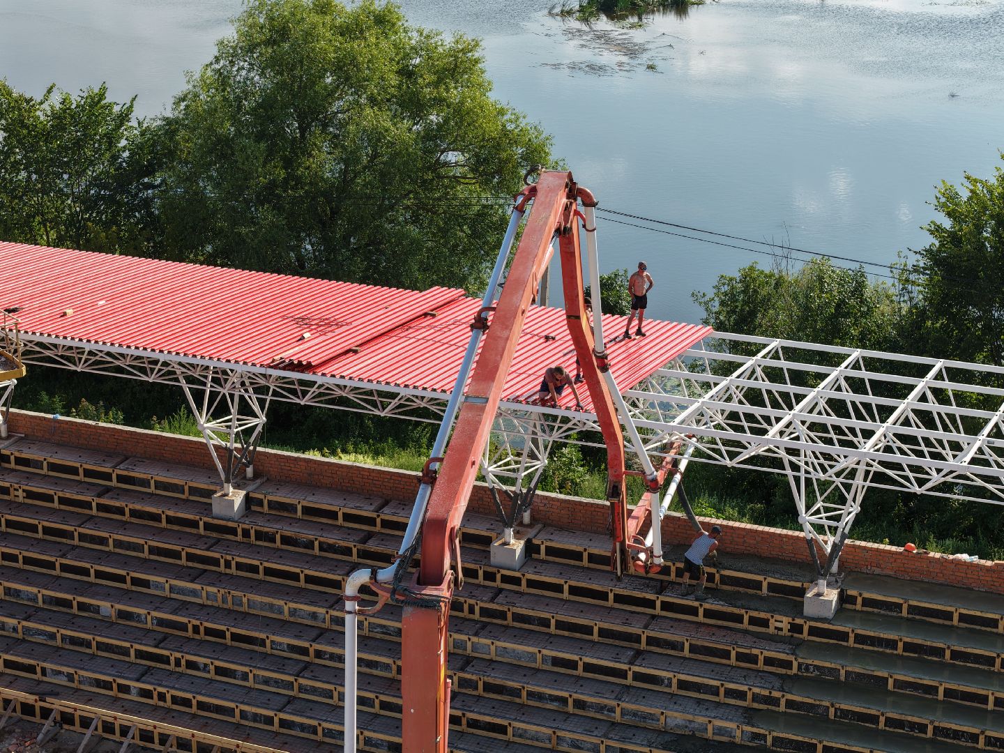 видео с коптера, стадион торпедо, спорт в орехово-зуево,