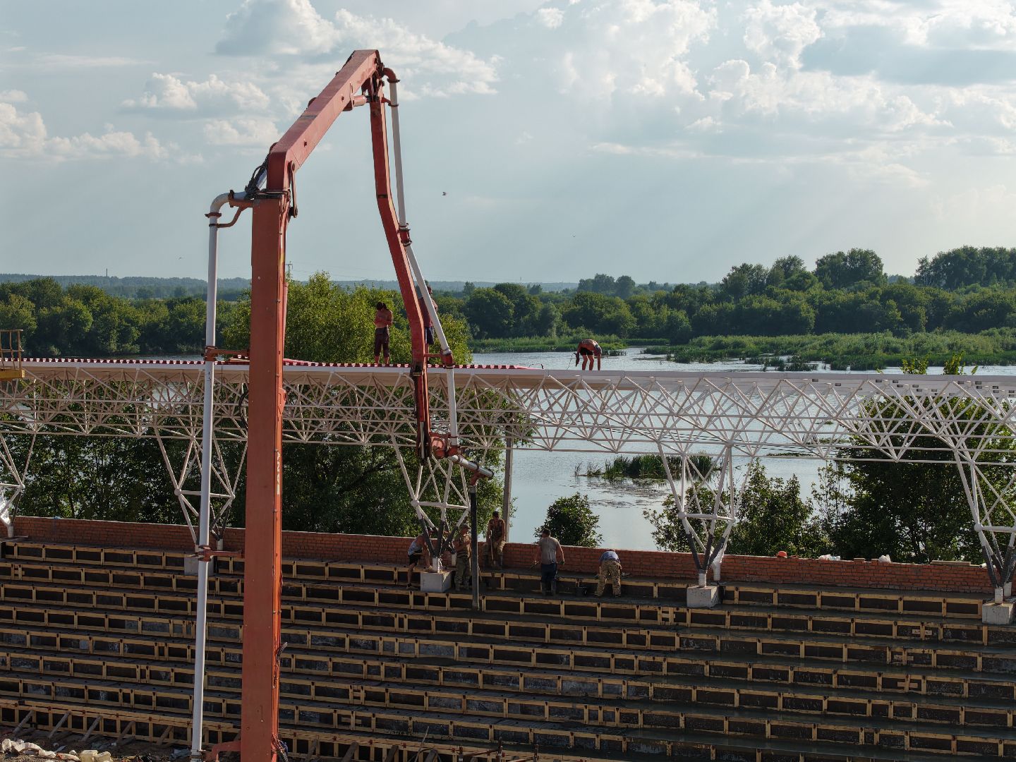 видео с коптера, стадион торпедо, спорт в орехово-зуево,