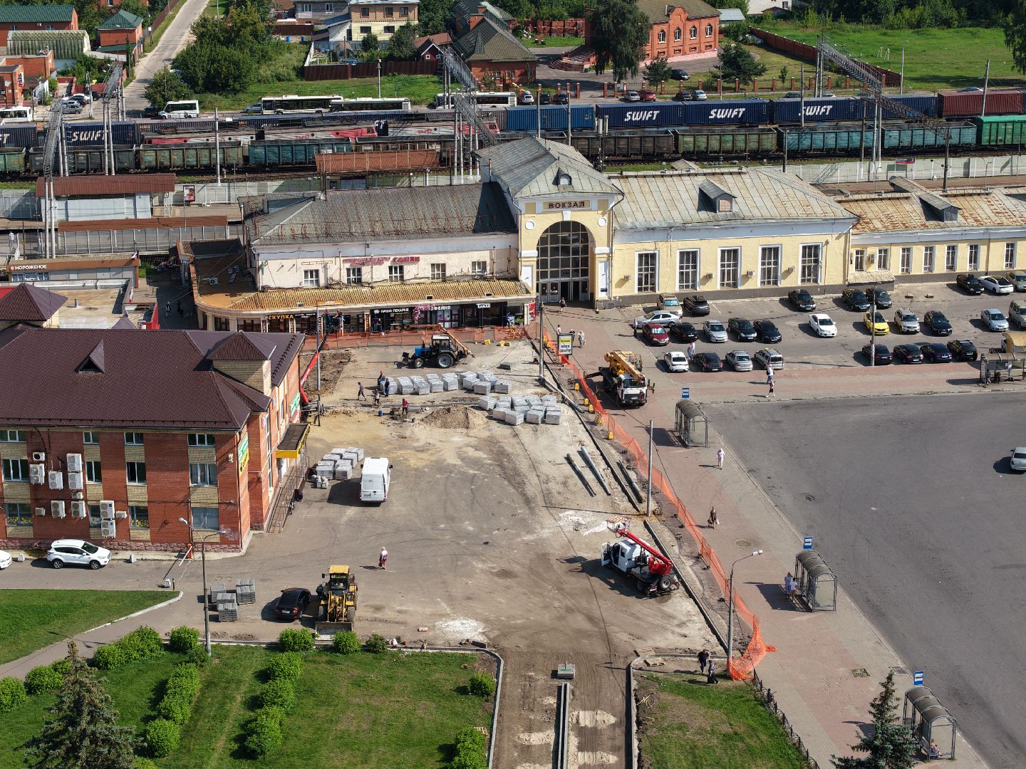 видео с коптера, привокзальная площадь орехово-зуево,