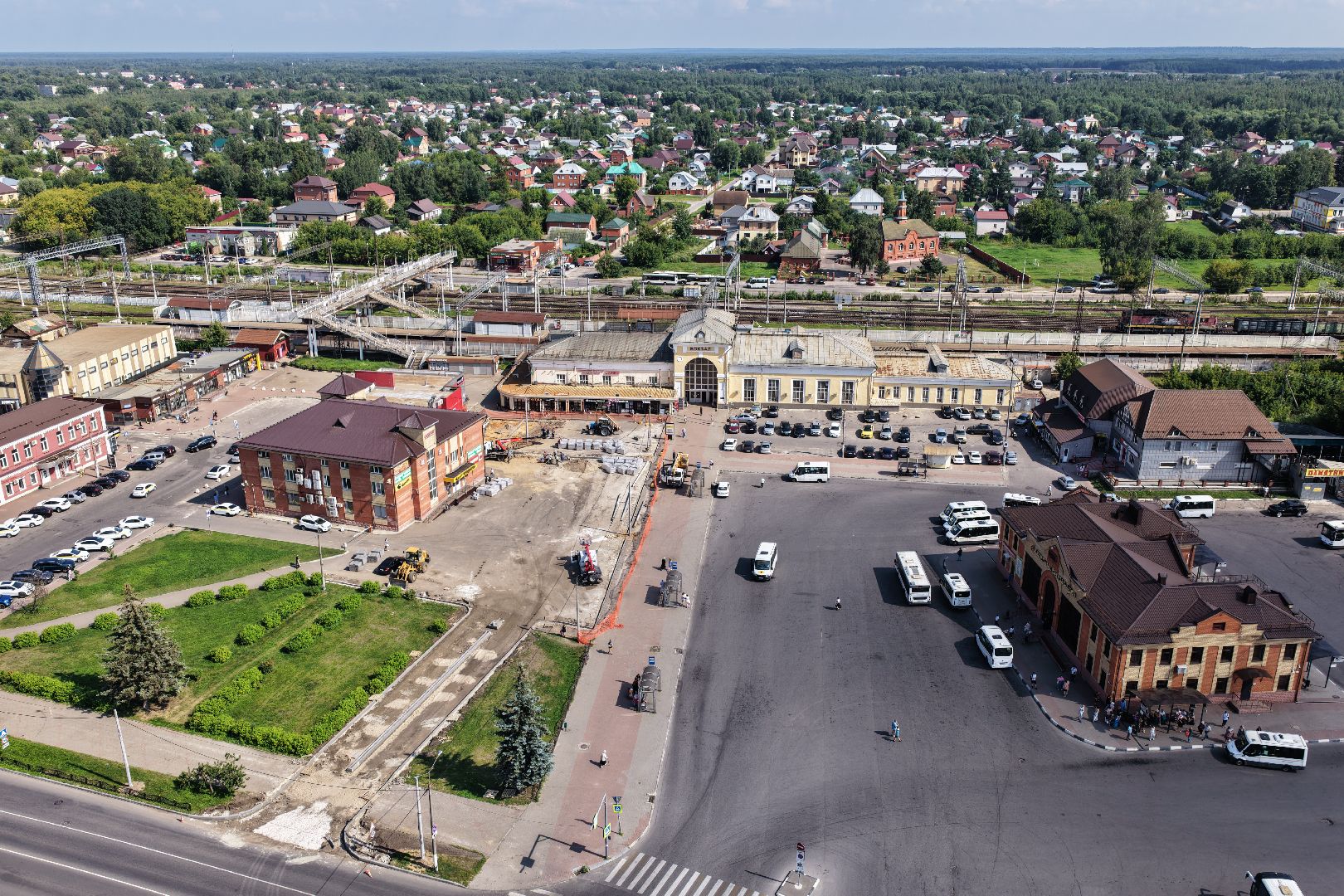 видео с коптера, привокзальная площадь орехово-зуево,