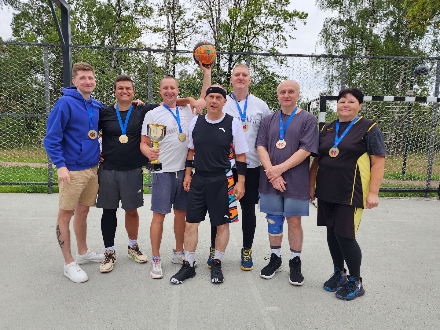 фрязино, день физкультурника, турнир по баскетболу, ветераны спорта,