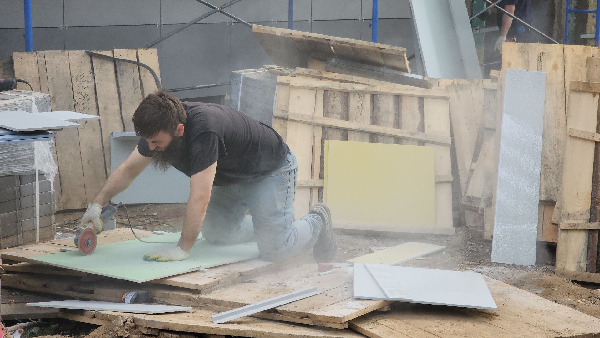 долгопрудный, капитальный ремонт, северная улица, детский сад 9 в долгопрудном, фасадная плитка,чистовая отделка стен,