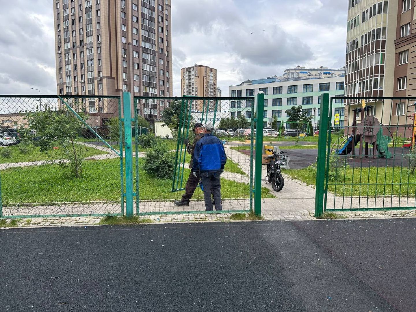 благоустойство, футбольное поле, домодедово,