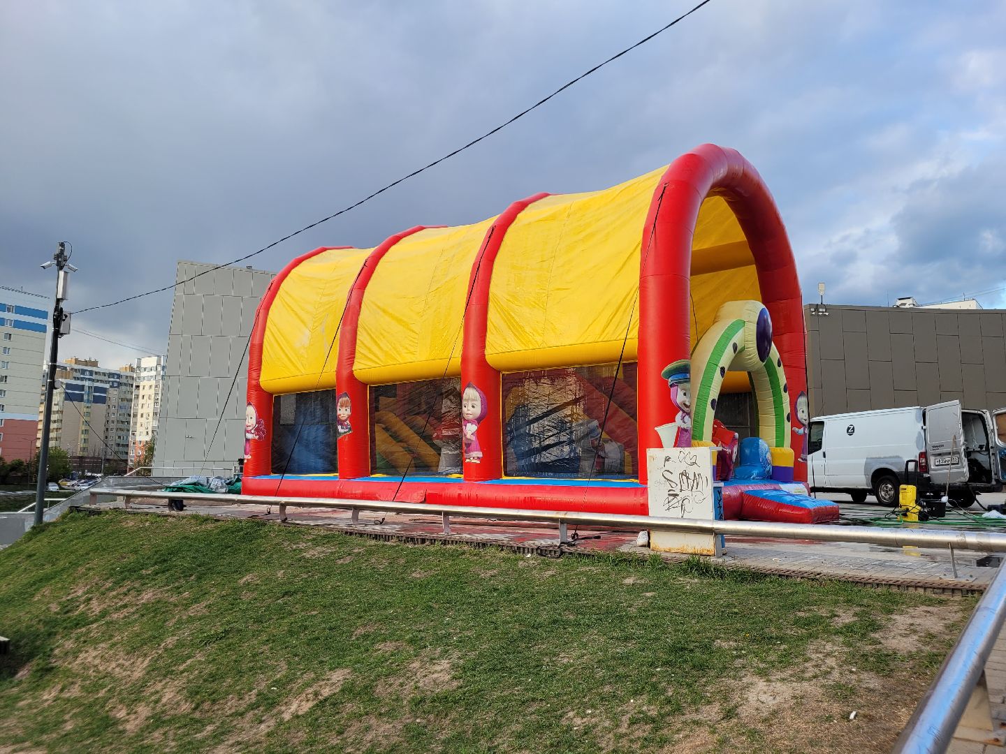 дети; аттракционы; лето; проект; видное