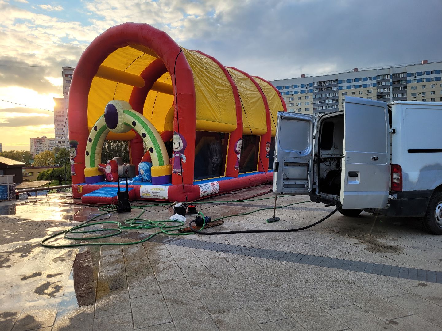 дети; аттракционы; лето; проект; видное