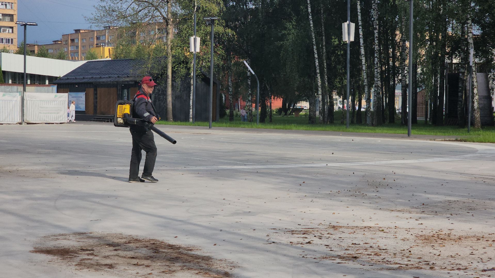 Покос травы, Благоустройство газонов, уборка листвы, Лобня, Парк,