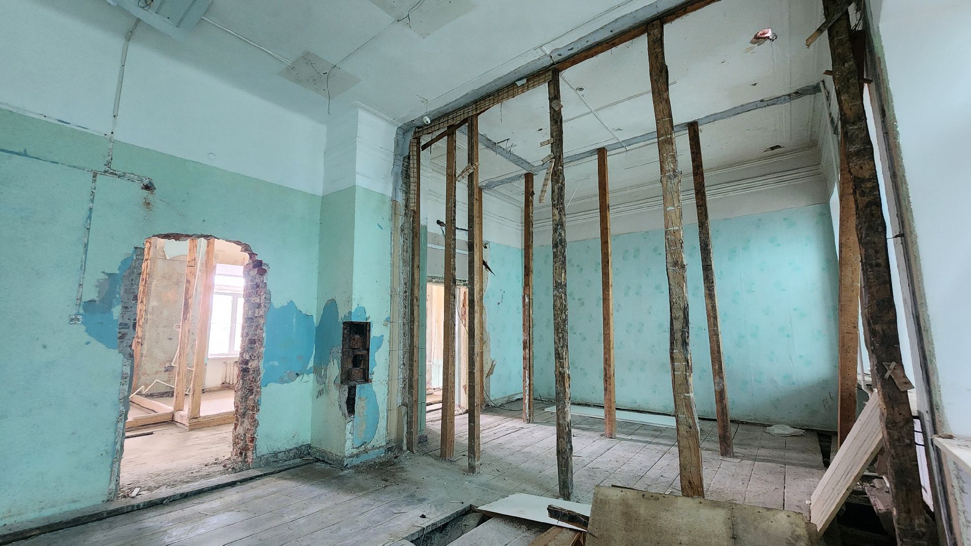 Зарайск, Реставрация музыкальной школы, Капремонт музыкальной школы в Зарайске, Благоустройство,