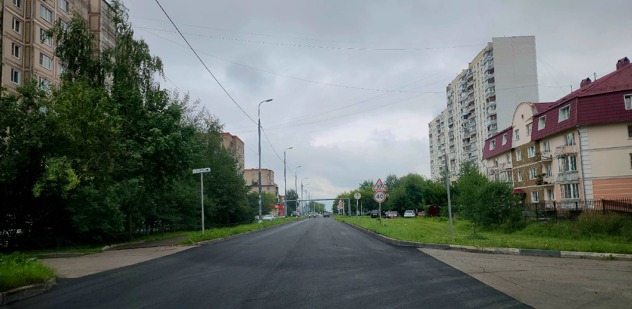 серпухов, подмосковье, улица весенняя, новый асфальт,