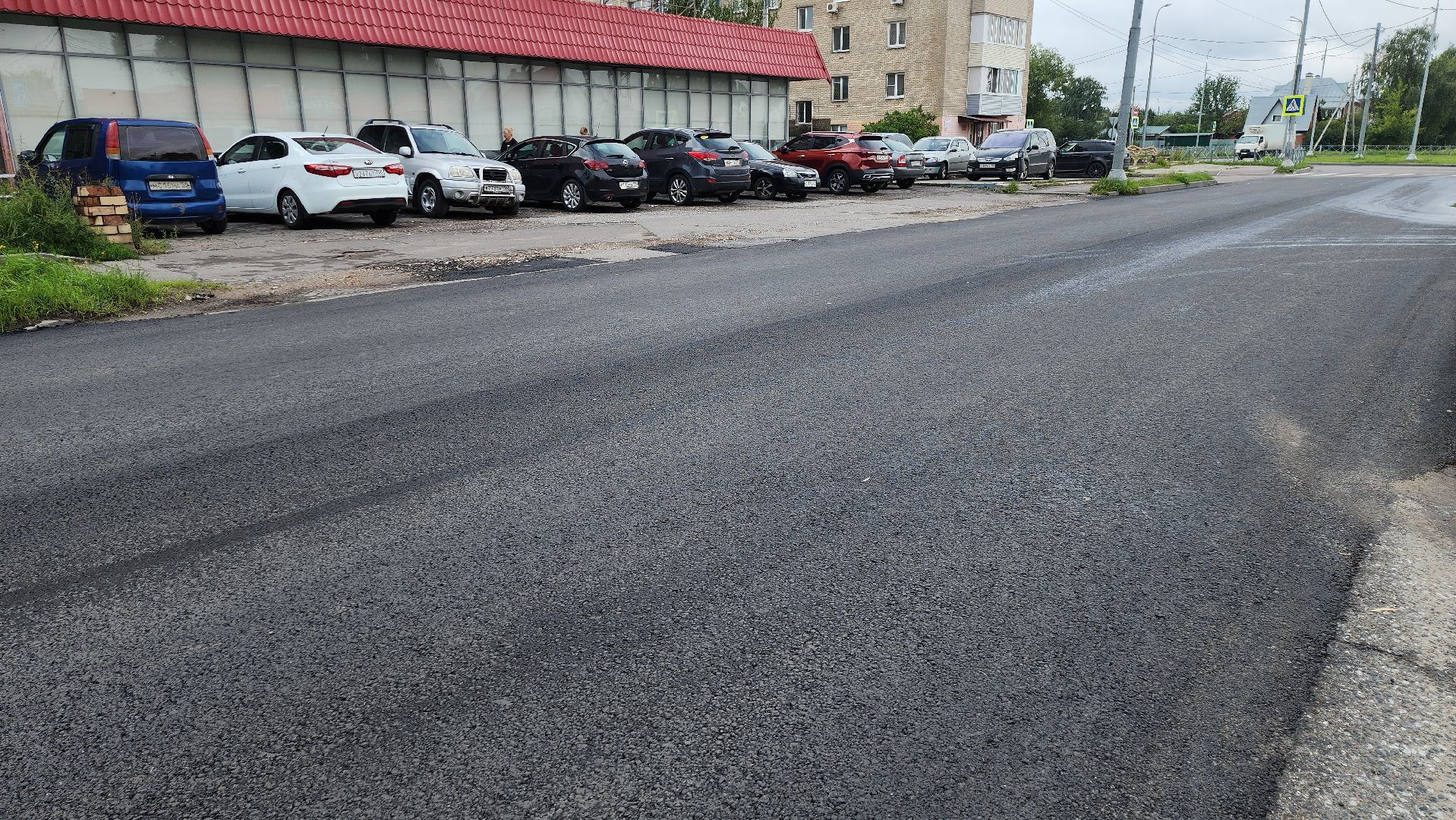 серпухов, подмосковье, улица весенняя, новый асфальт,