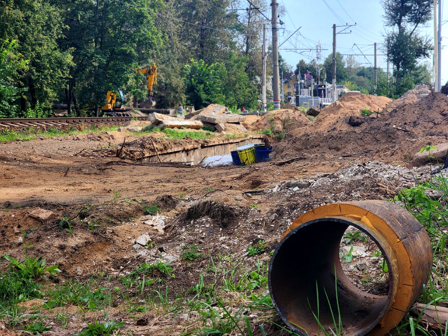 дубна, вокзал дубна, ремонт теплотрассы, теплосеть, огэ оияи,
