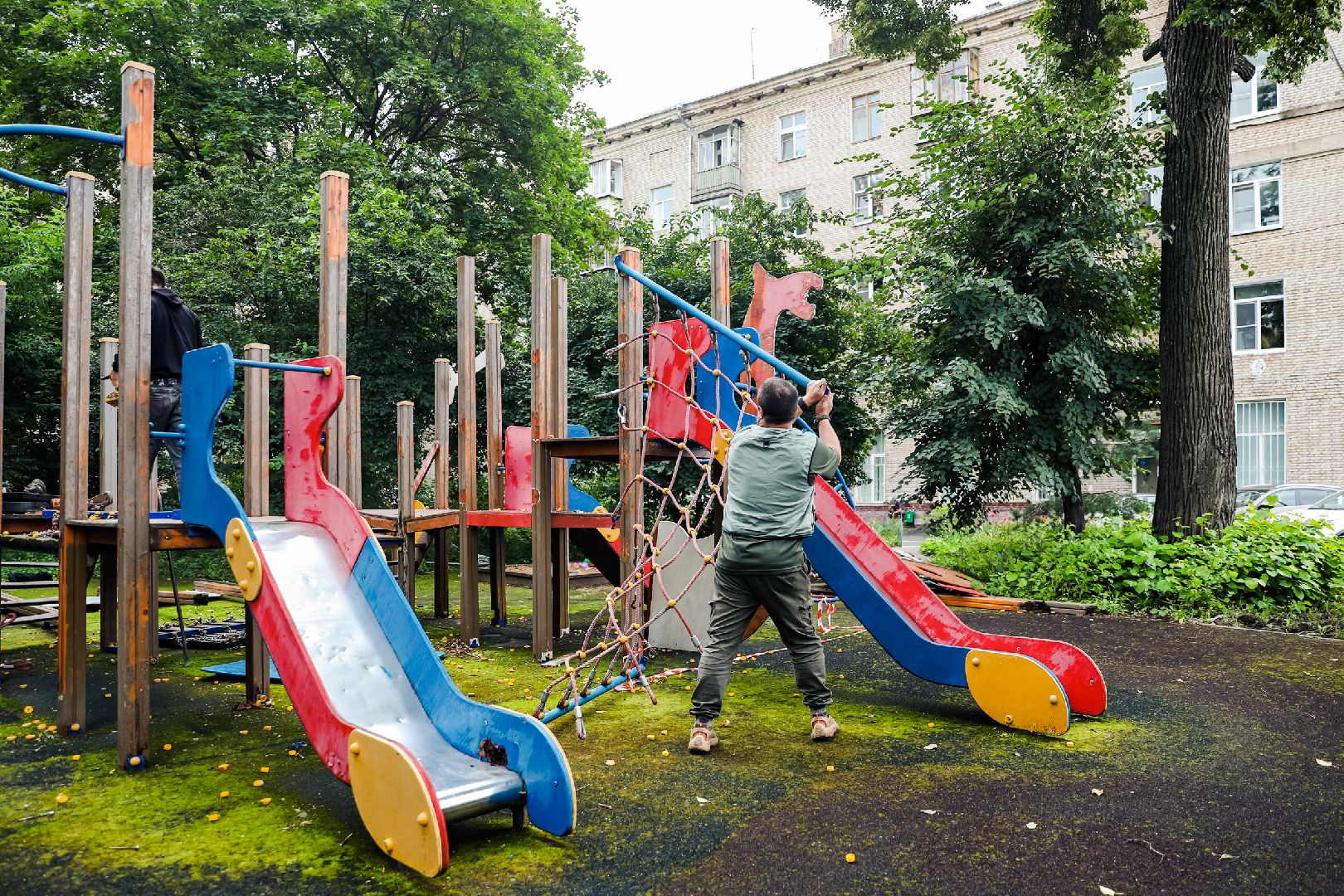 дип, детская, площадка, демонтаж,