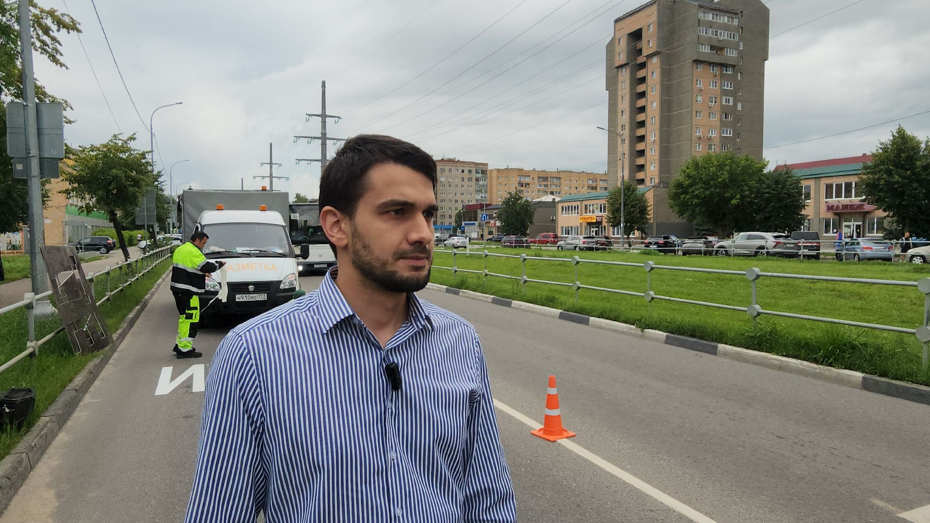 серпухов, улица горького, дорожная разметка, безопасность движения, трансопрт,