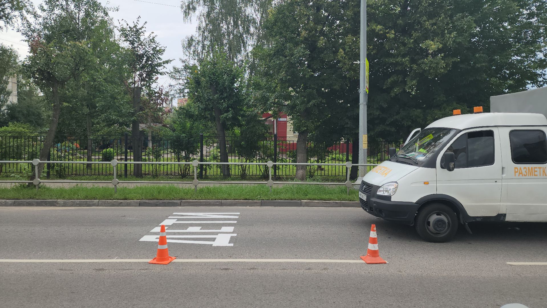 серпухов, улица горького, дорожная разметка, безопасность движения, трансопрт,