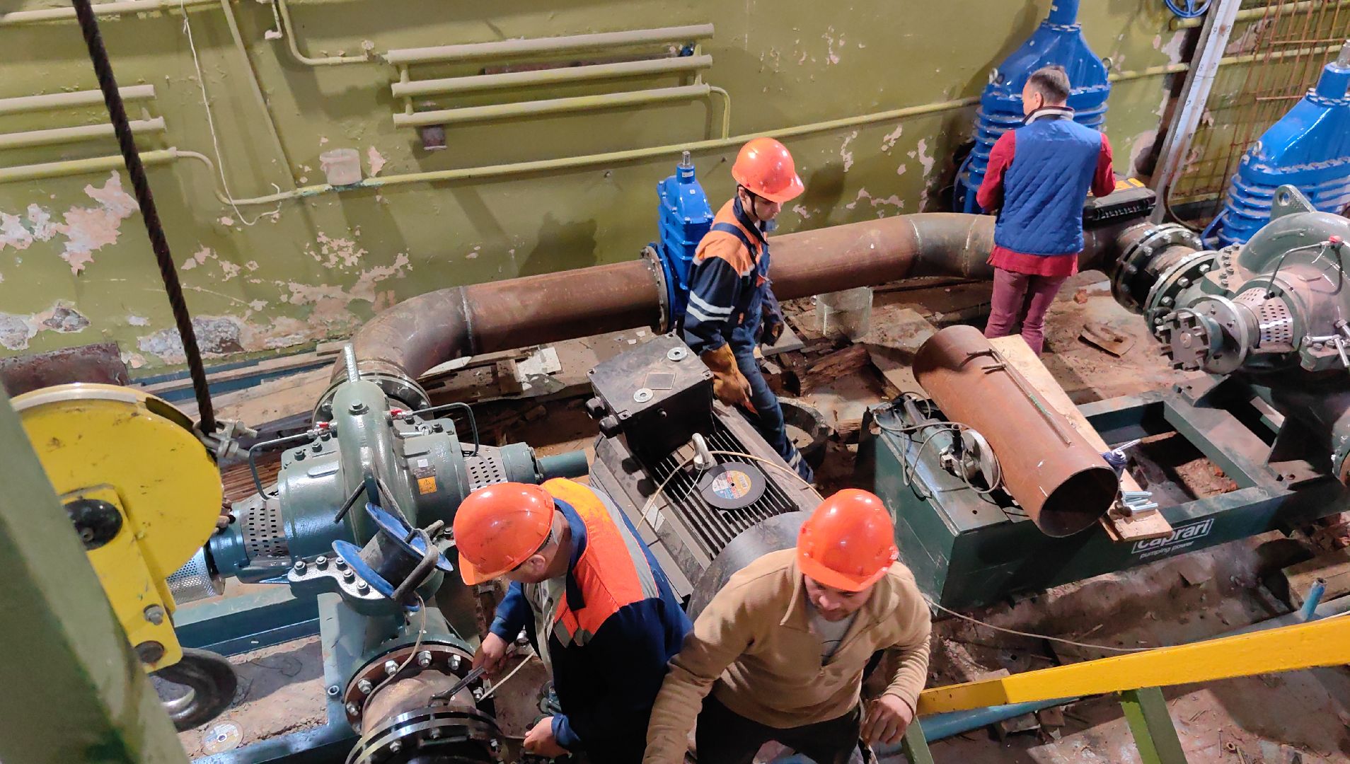 насос, станция, реконструкция , трубопровод, сварщик, коллектор,