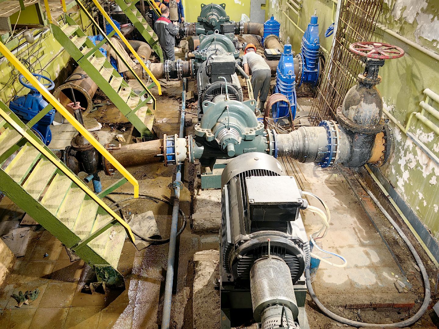 насос, станция, реконструкция , трубопровод, сварщик, коллектор,