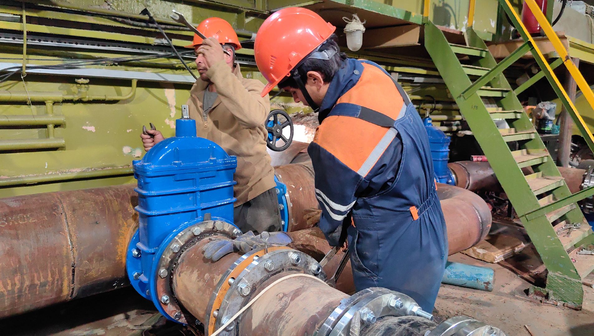 насос, станция, реконструкция , трубопровод, сварщик, коллектор,