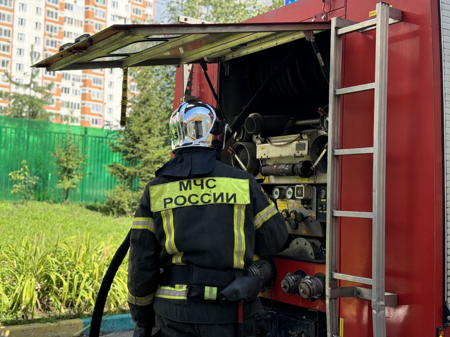 пожарные учения , детский сад колобок , ленинский городской округ, мчс, дети,