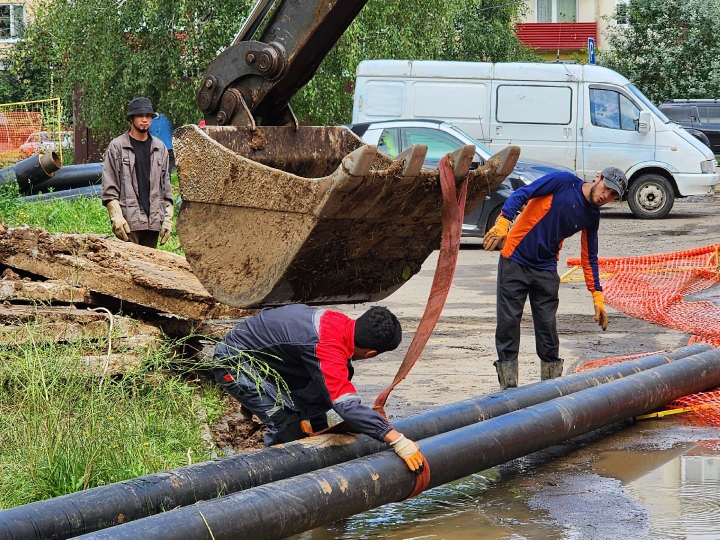 чехов, вишневый бульвар, капремонт теплотрассы, замена труб отопления и ГВС, подготовка к отопительному сезону, уникальная изоляция труб, госпрограмма московской области, развитие инженерной инфраструктуры,губернатор подмосковья,