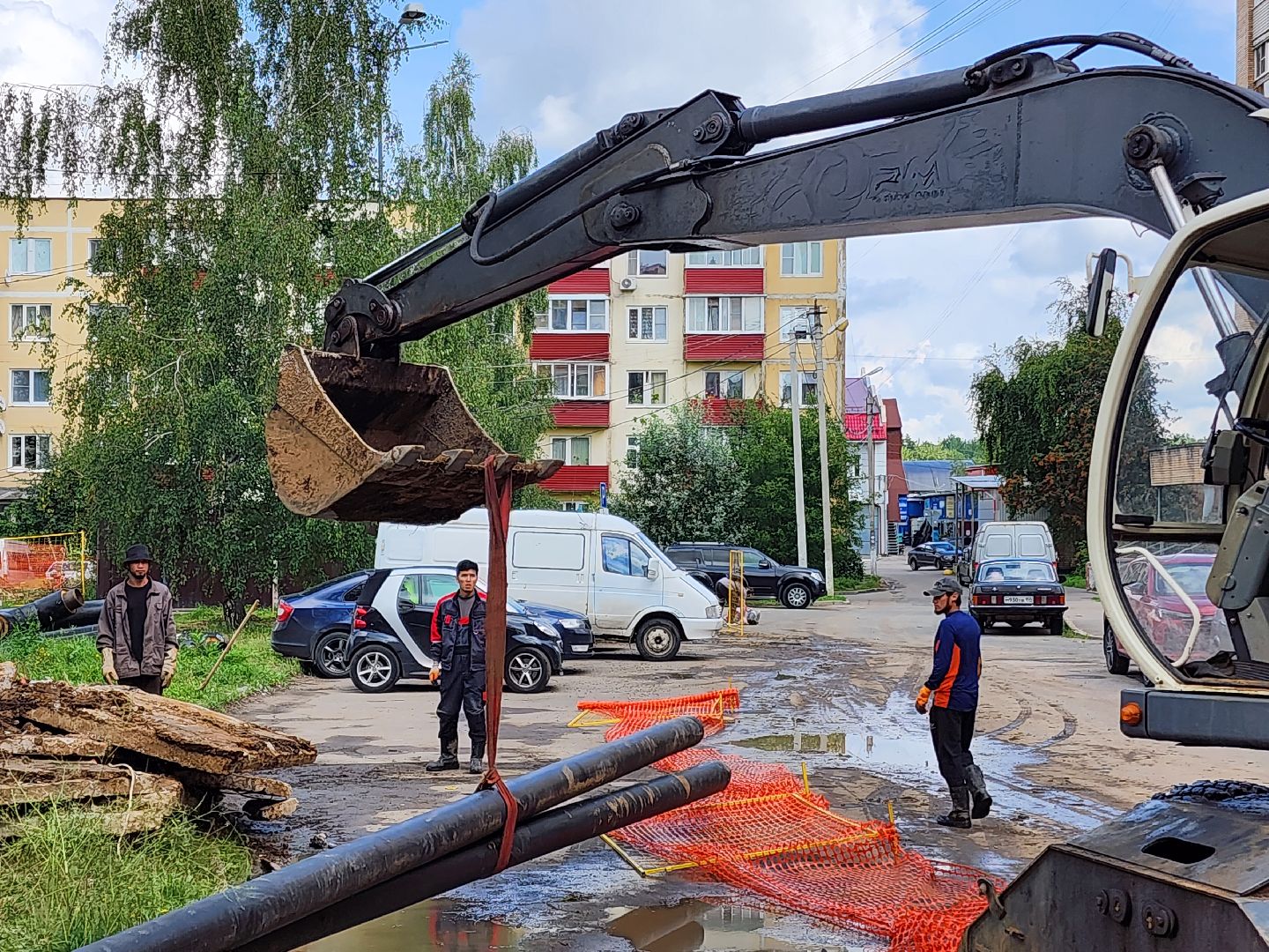 чехов, вишневый бульвар, капремонт теплотрассы, замена труб отопления и ГВС, подготовка к отопительному сезону, уникальная изоляция труб, госпрограмма московской области, развитие инженерной инфраструктуры,губернатор подмосковья,