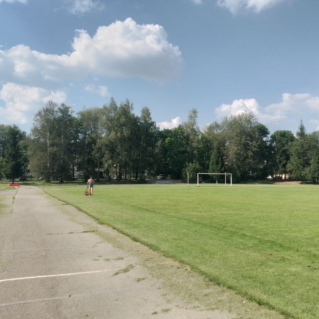 городской округ восход, благоустройство, газон, футбольное поле,